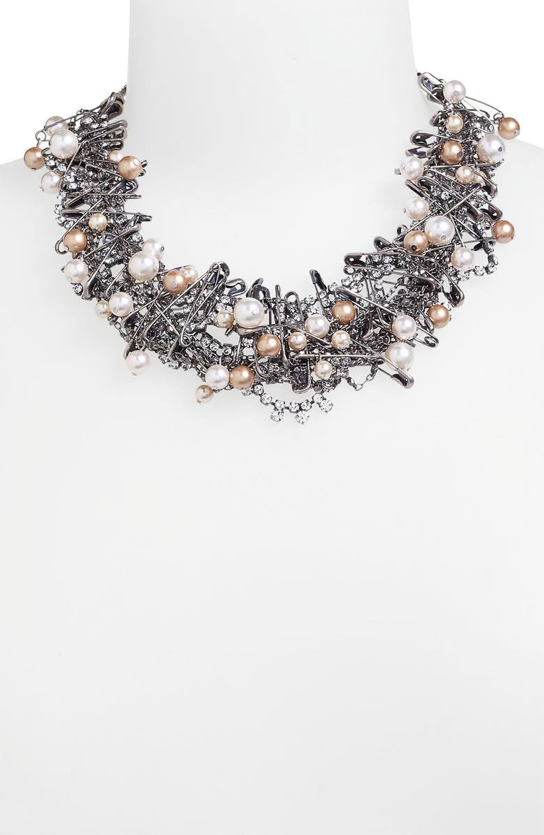 Tom Binns 'Punk Chic Pearls' Statement Necklace, Alternate, color, 