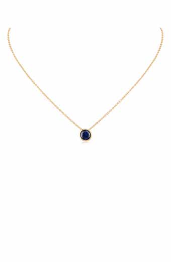 Bezel Cubic Zirconia Pendant Necklace