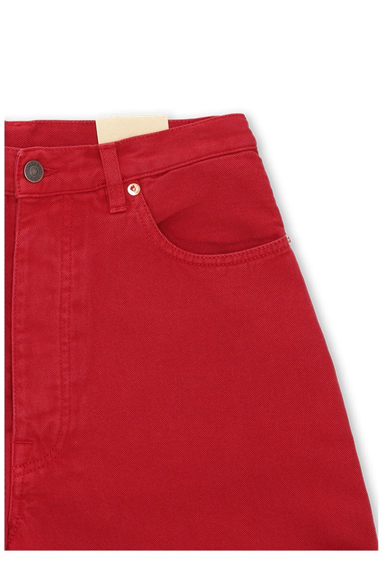Wide Leg Cotton Pants, Alternate, color, RED