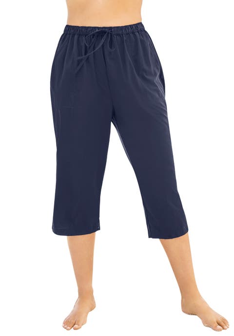 Taslon® Cover Up Capri Pant