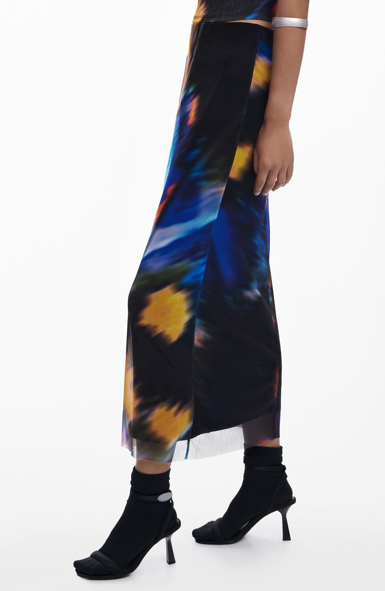 Desigual Print Tube Maxi Skirt, Alternate, color, 