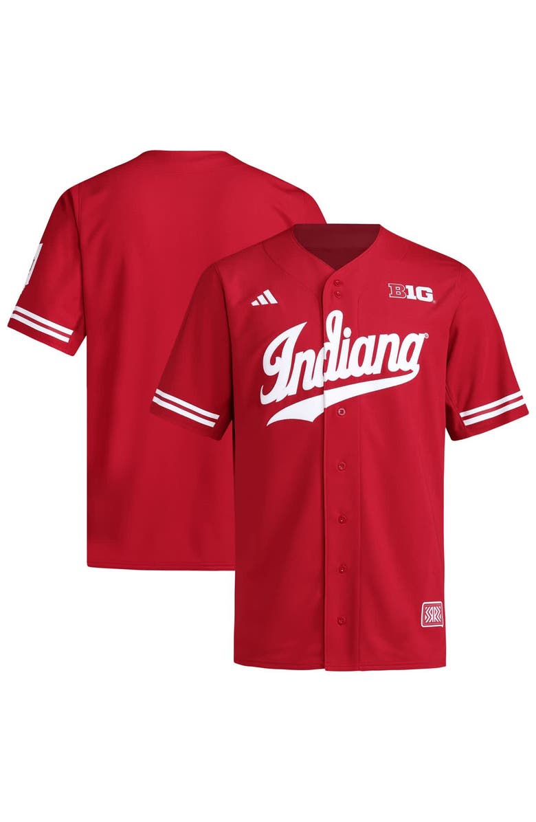 adidas Men's adidas  Crimson Indiana Hoosiers Replica Baseball Jersey, Alternate, color, 