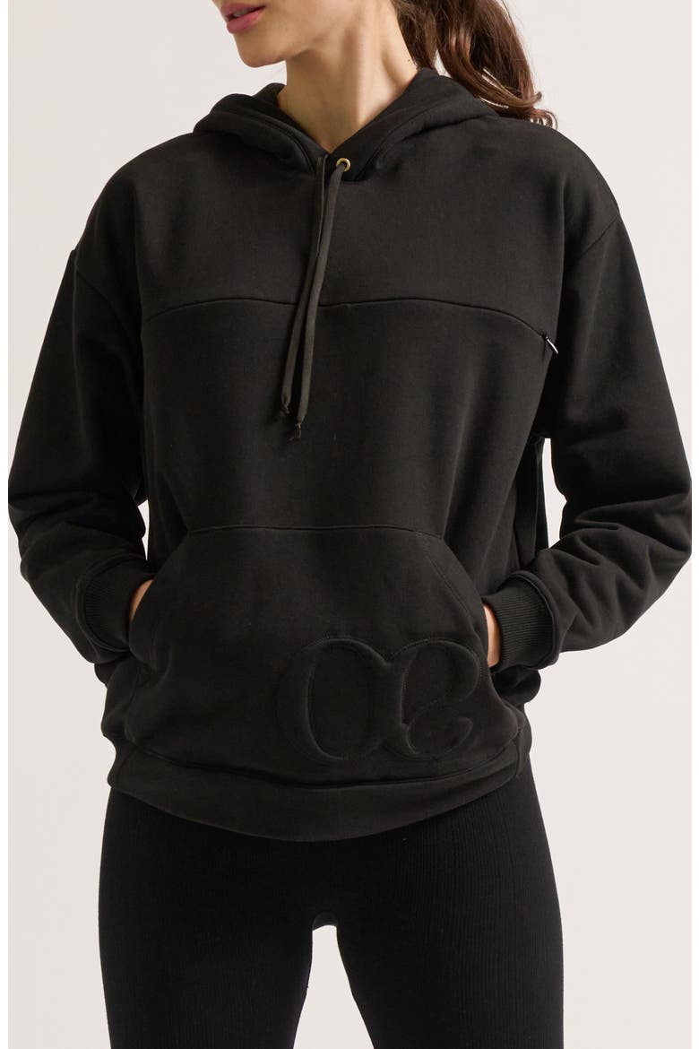 Boston Maternity & Nursing Hoodie, Alternate, color, Black