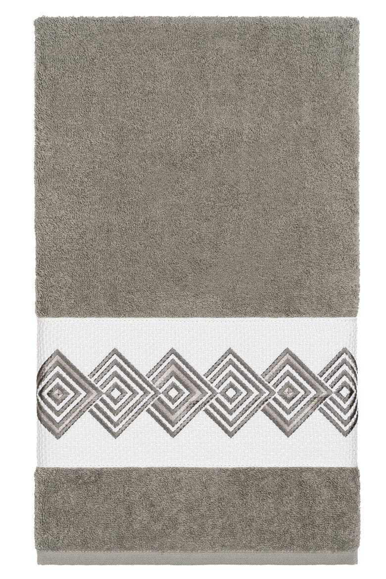 Noah 3-Piece Embellished Towel - Dark Grey, Alternate, color, DARK GREY