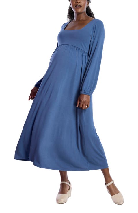Long Sleeve Empire Waist Maxi Dress