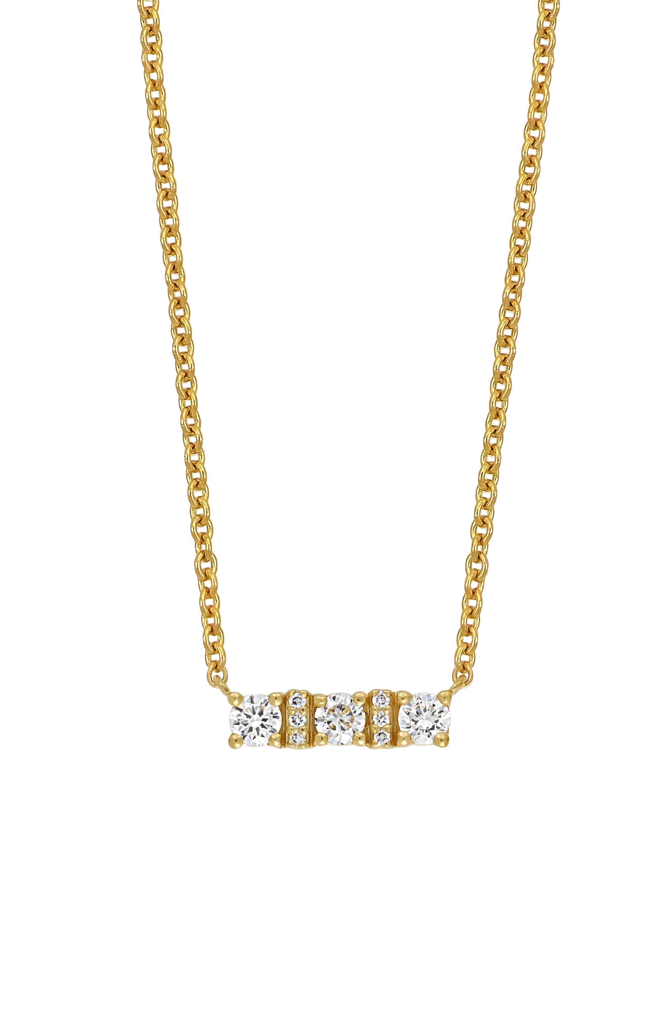 Bony Levy Audrey Small Diamond Bar Pendant Necklace