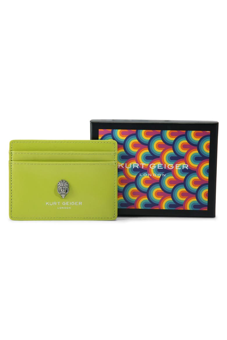 Bond Leather Card Holder, Alternate, color, BRIGHT GREEN