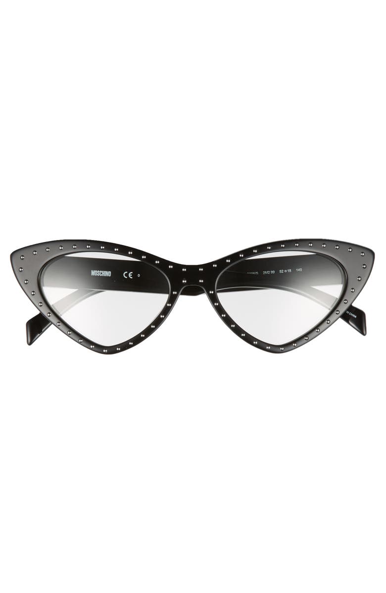 Moschino 52mm Cat's Eye Sunglasses, Alternate, color, 