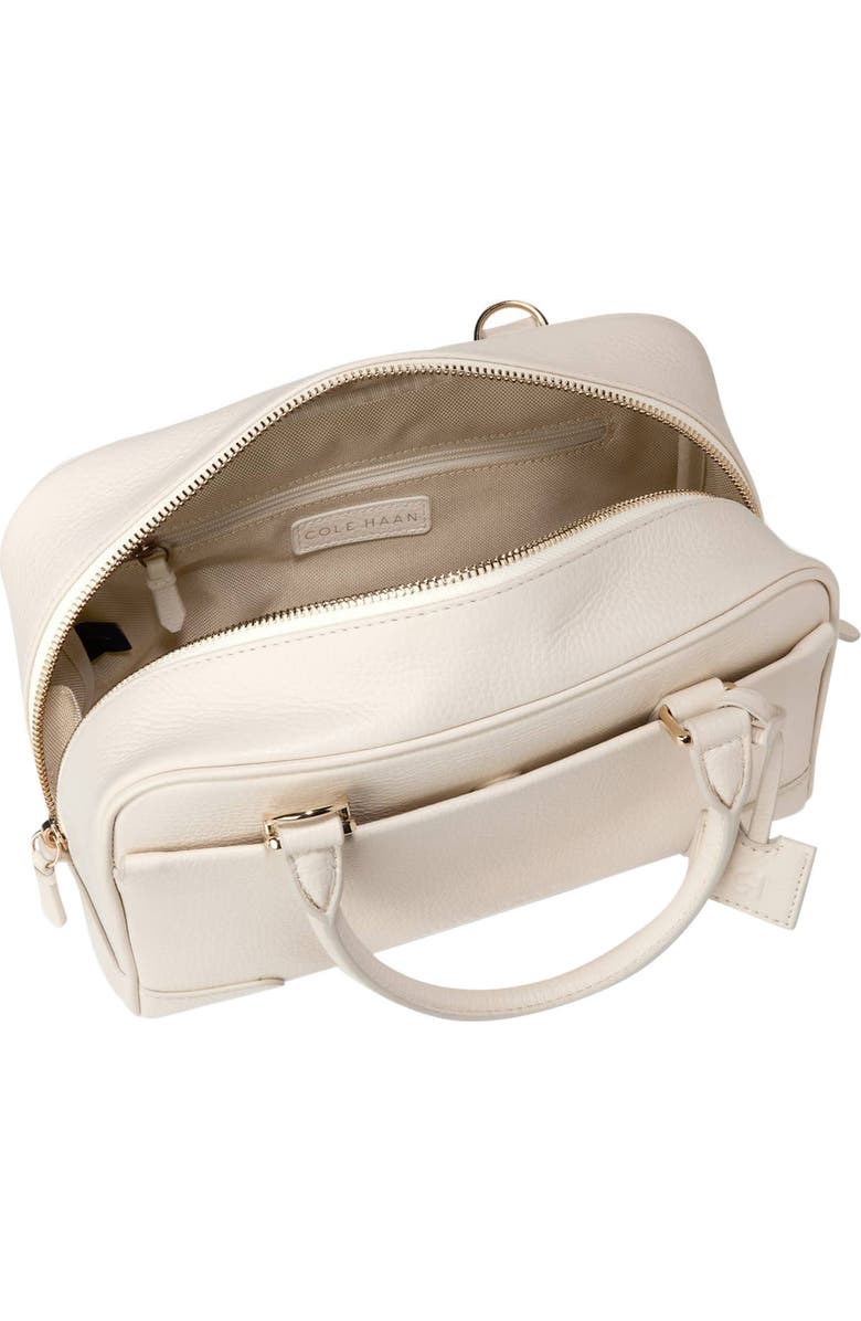 Cole Haan Beverly Small Leather Satchel, Alternate, color, Ivory