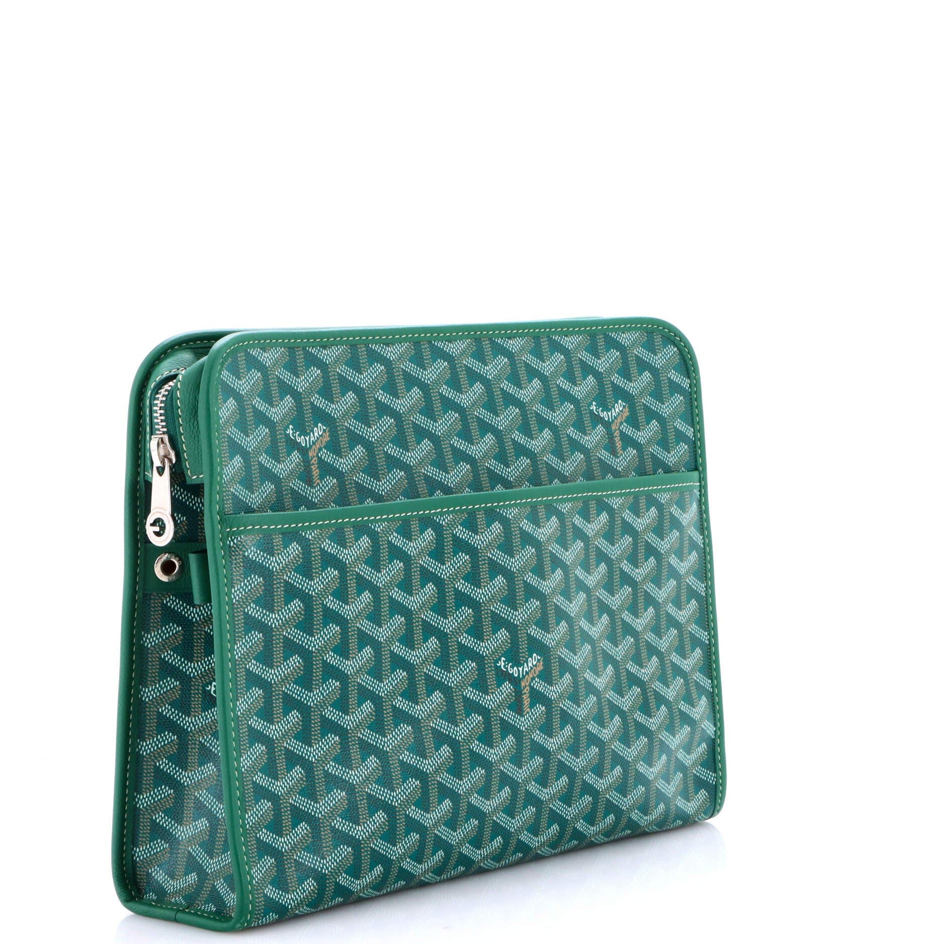 Jouvence Toiletry Pouch Coated Canvas GM, Alternate, color, Green