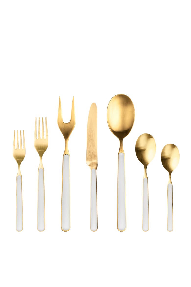Fantasia Ice Gold Flatware Set - 32 Pieces, Main, color, Porcelain