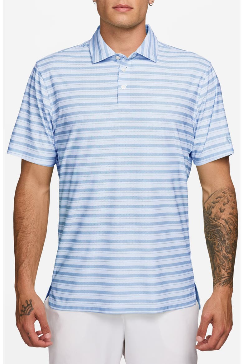 Stripe Dri-FIT Perforated Golf Polo, Main, color, HYDROGEN BLUE/ BLUE