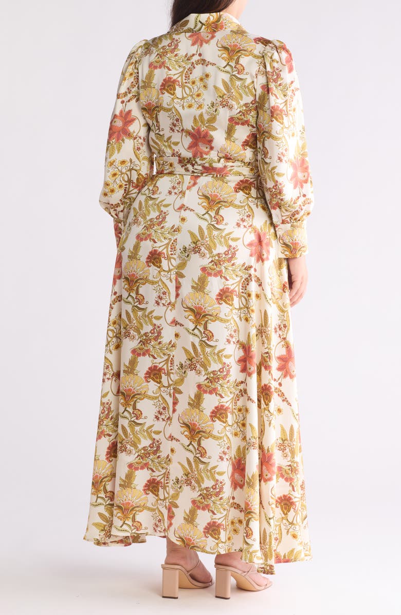 BY DESIGN Haiti Long Sleeve Maxi Shirtdress, Alternate, color, Spring Forest