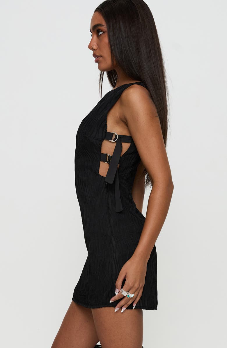 Princess Polly Siyana Textured Side Belt Detail Minidress, Alternate, color, 