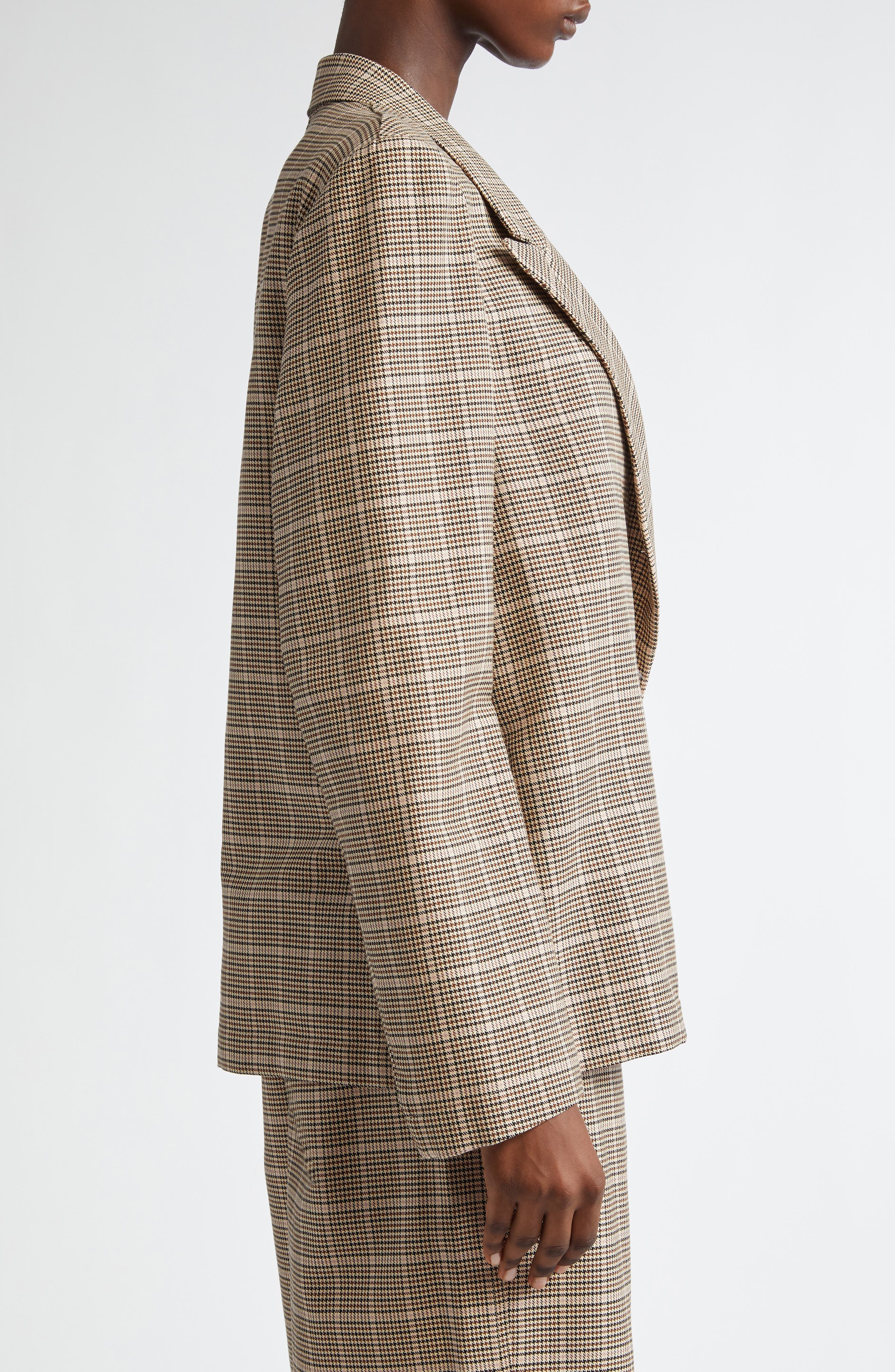 Dries Van Noten Caplana Houndstooth Check Cotton Jacket (Women) | Nordstrom