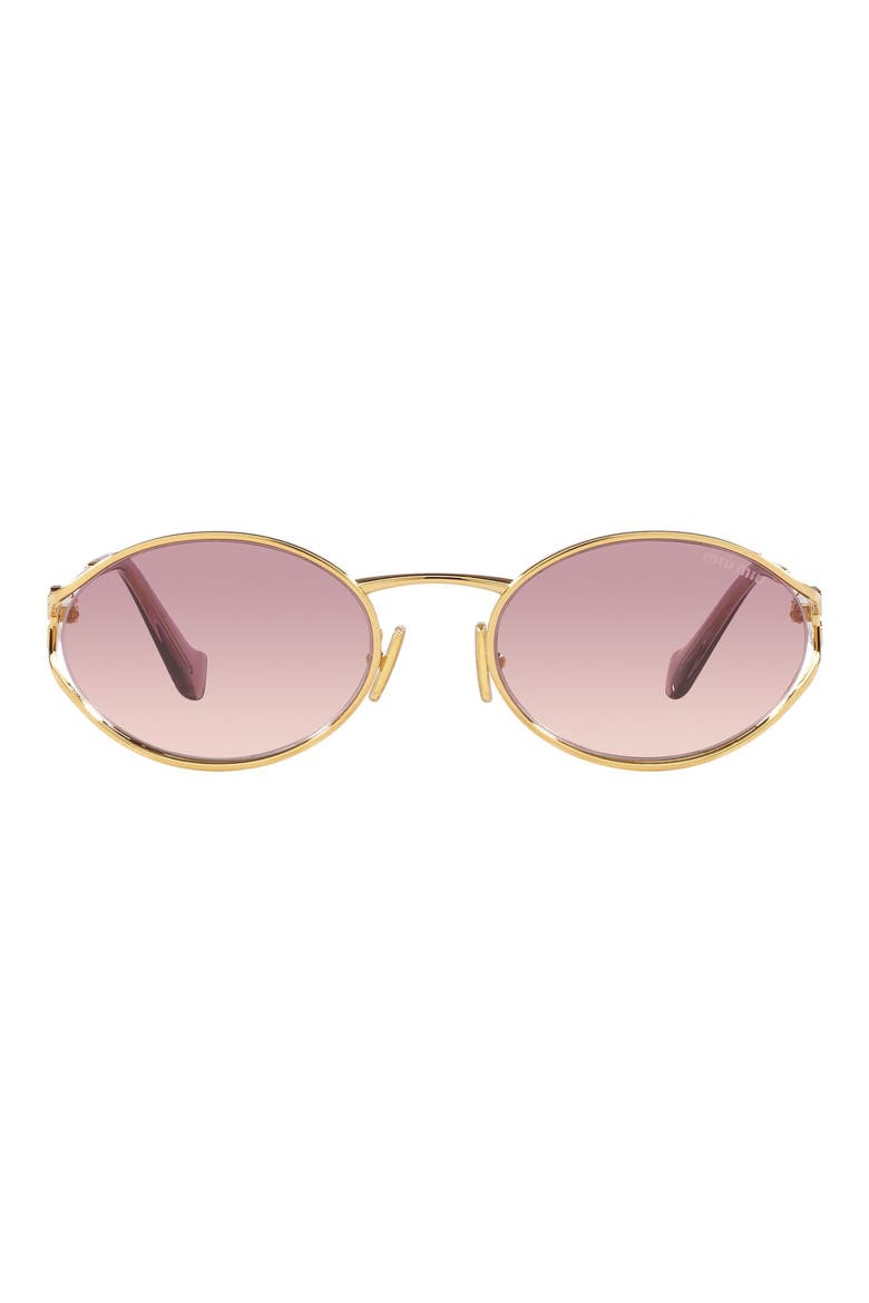 54mm Gradient Oval Sunglasses, Main, color, PINK