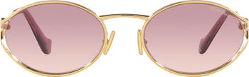54mm Gradient Oval Sunglasses