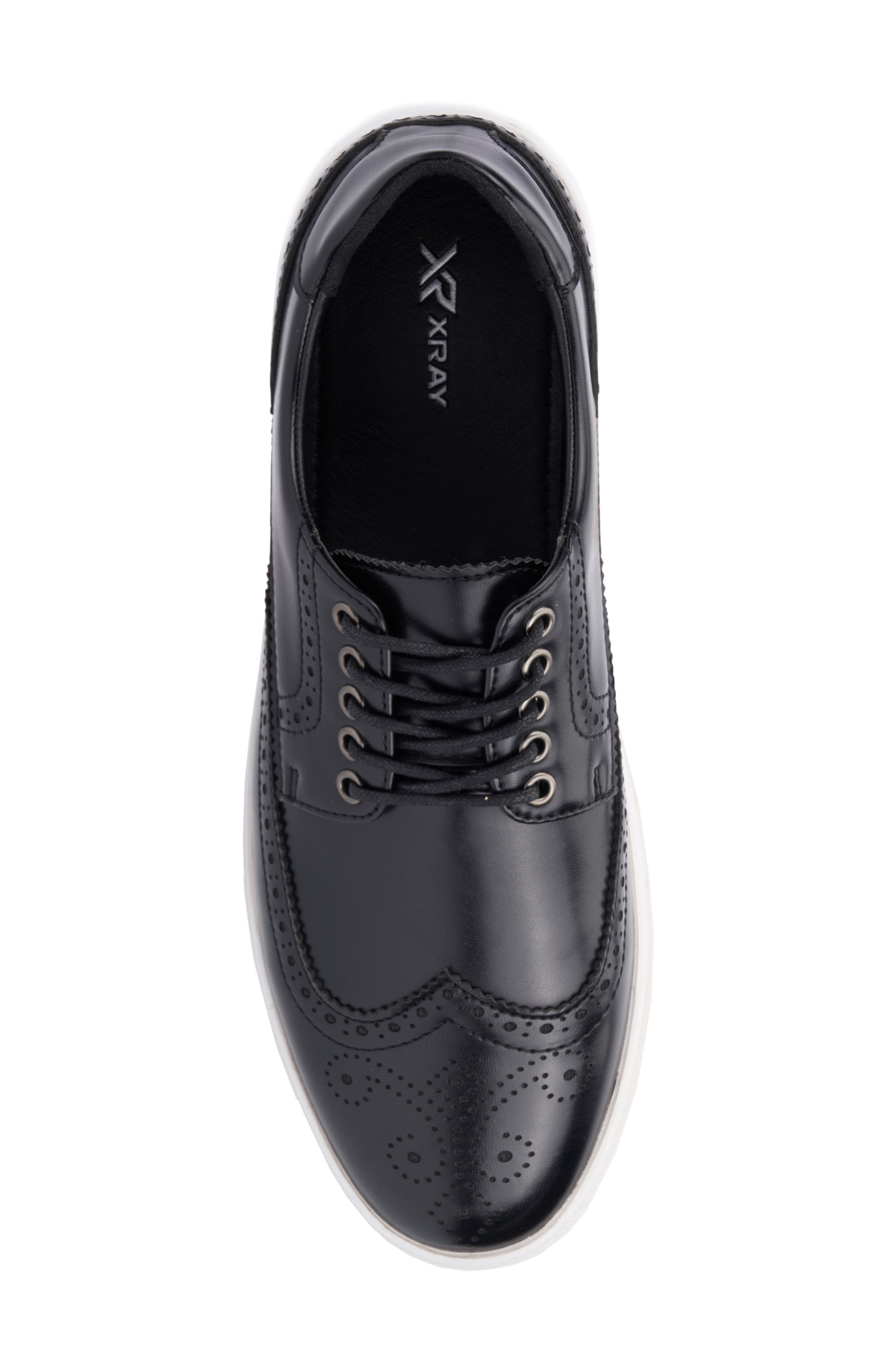 XRAY Mario Wingtip Brogue Sneaker, Alternate, color, Black