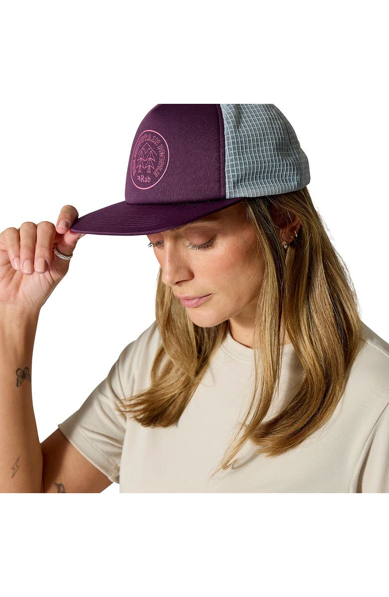 Rab Cirque Print Cap, Alternate, color, Mulberry/Pewter