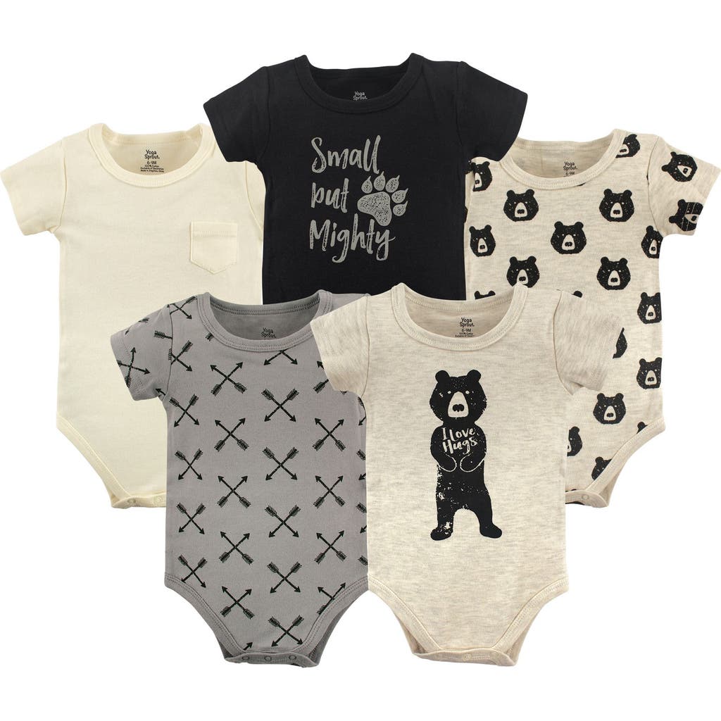 Yoga Sprout Babies' Soft Cotton Rompers In Multi