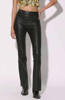 Walter Baker Lexie Leather Flare Leg Pants