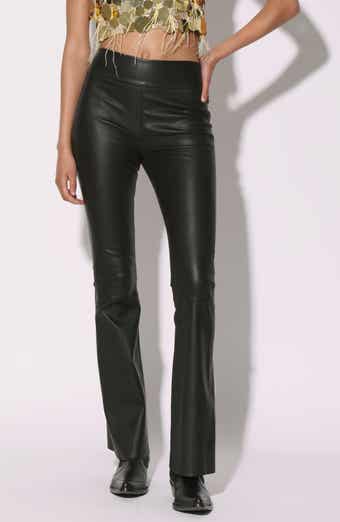Walter Baker Lexie Leather Flare Leg Pants