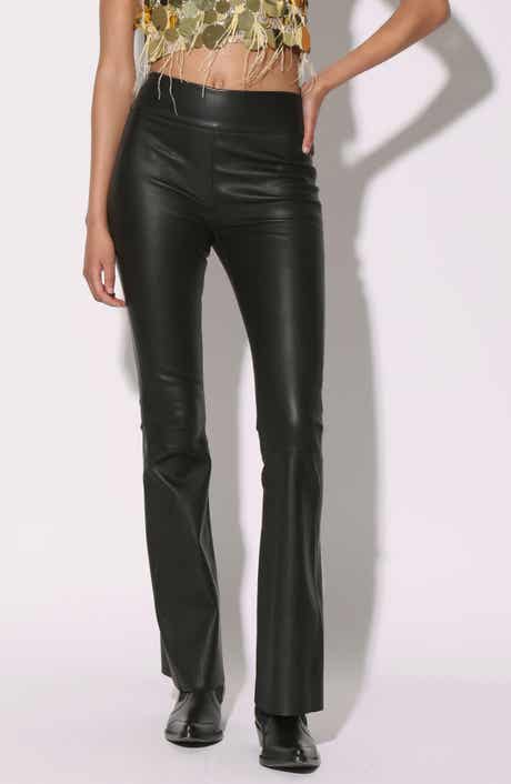 Walter Baker Lexie Leather Flare Leg Pants
