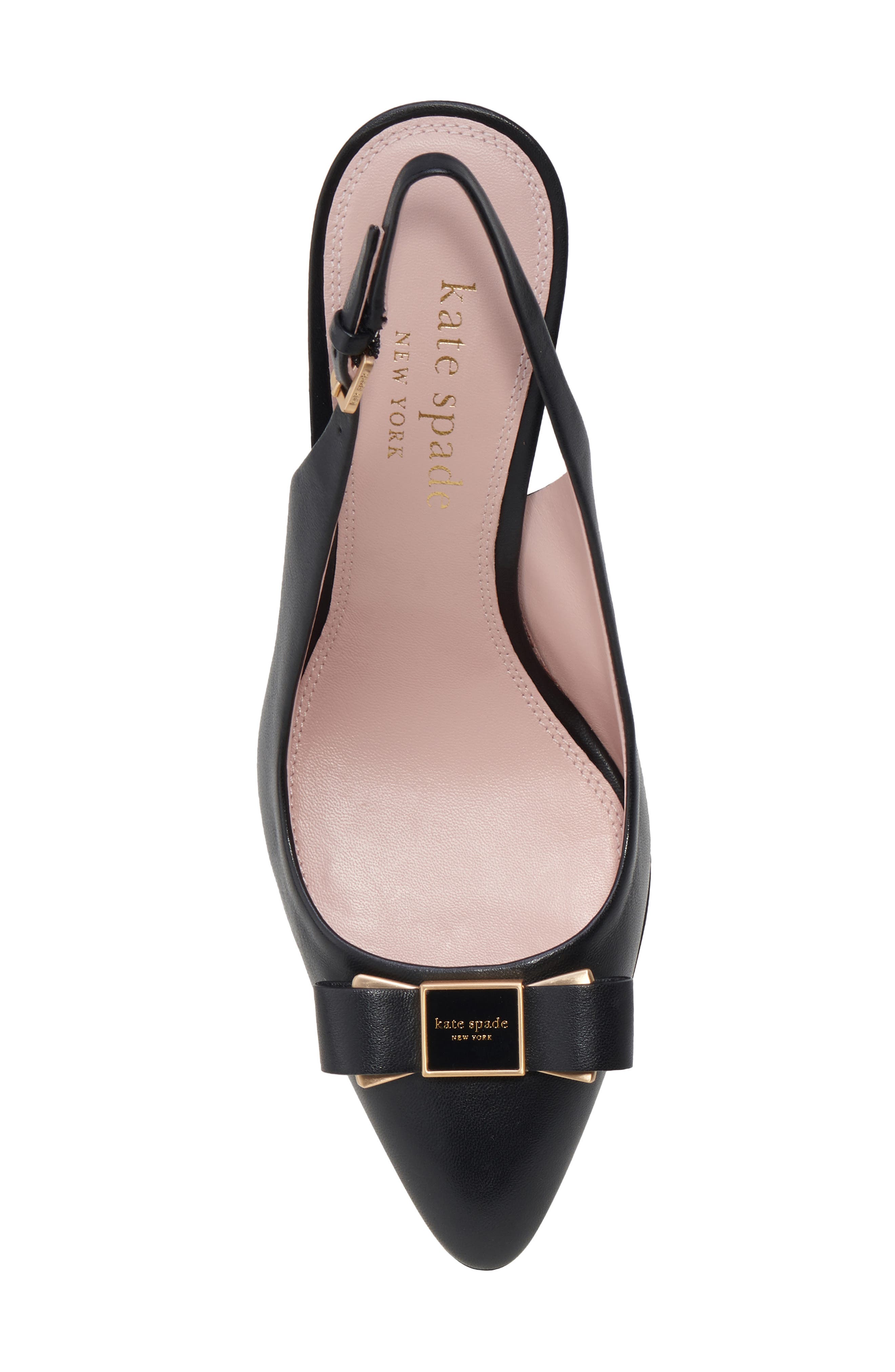 Kate Spade New York bowdie slingback pump, Alternate, color, Black