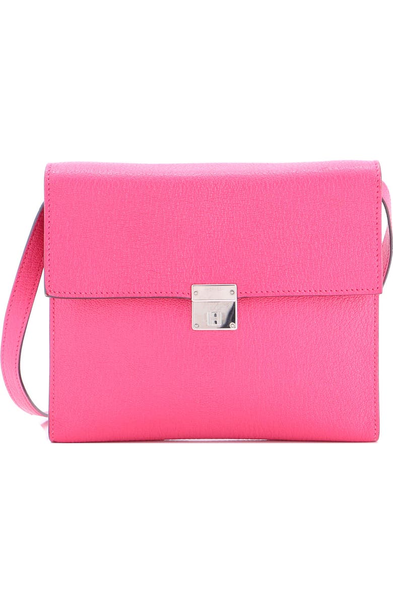 Pre-Owned Hermes Clic Wallet on Strap Chevre Mysore 16, Main, color, Rose Shocking