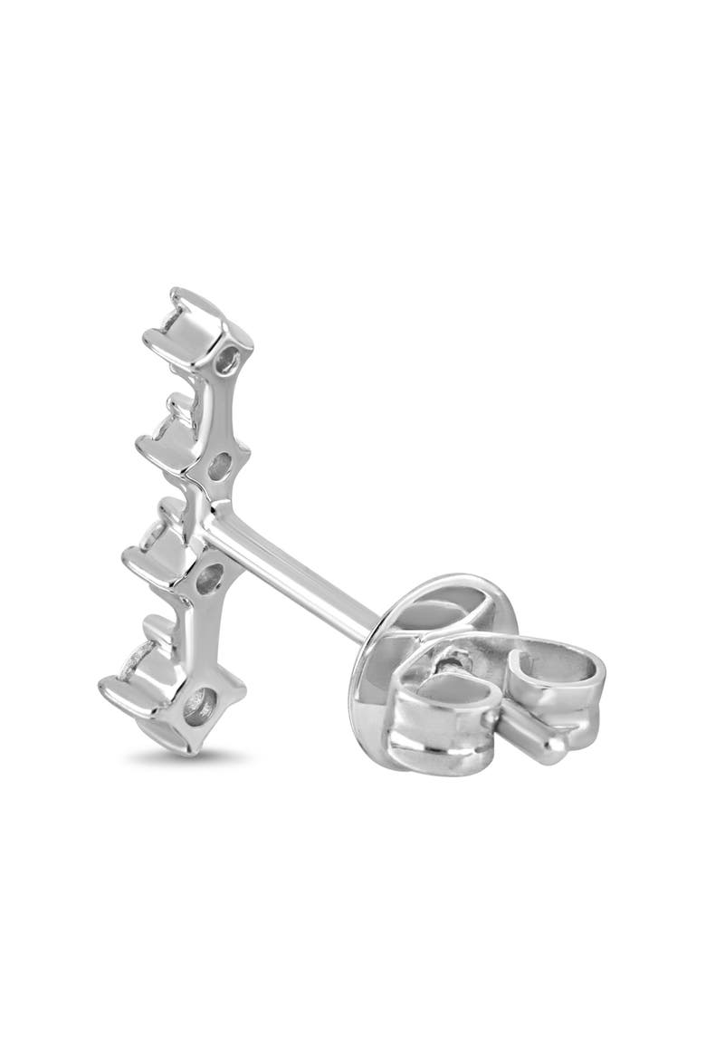 Audrey 18K White Gold Diamond Bar Stud Earrings, Alternate, color, 18K WHITE GOLD