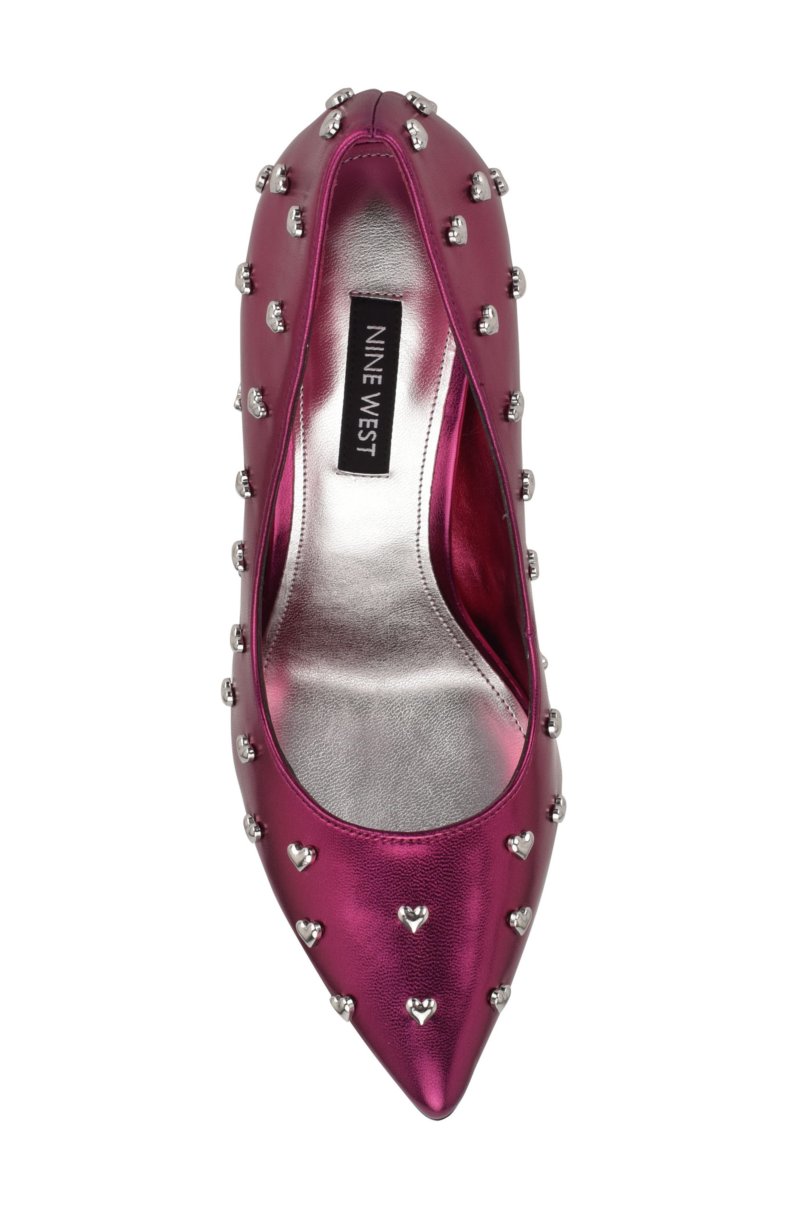 Nine West Tatiana Studded Pointed Toe Pump, Alternate, color, 
