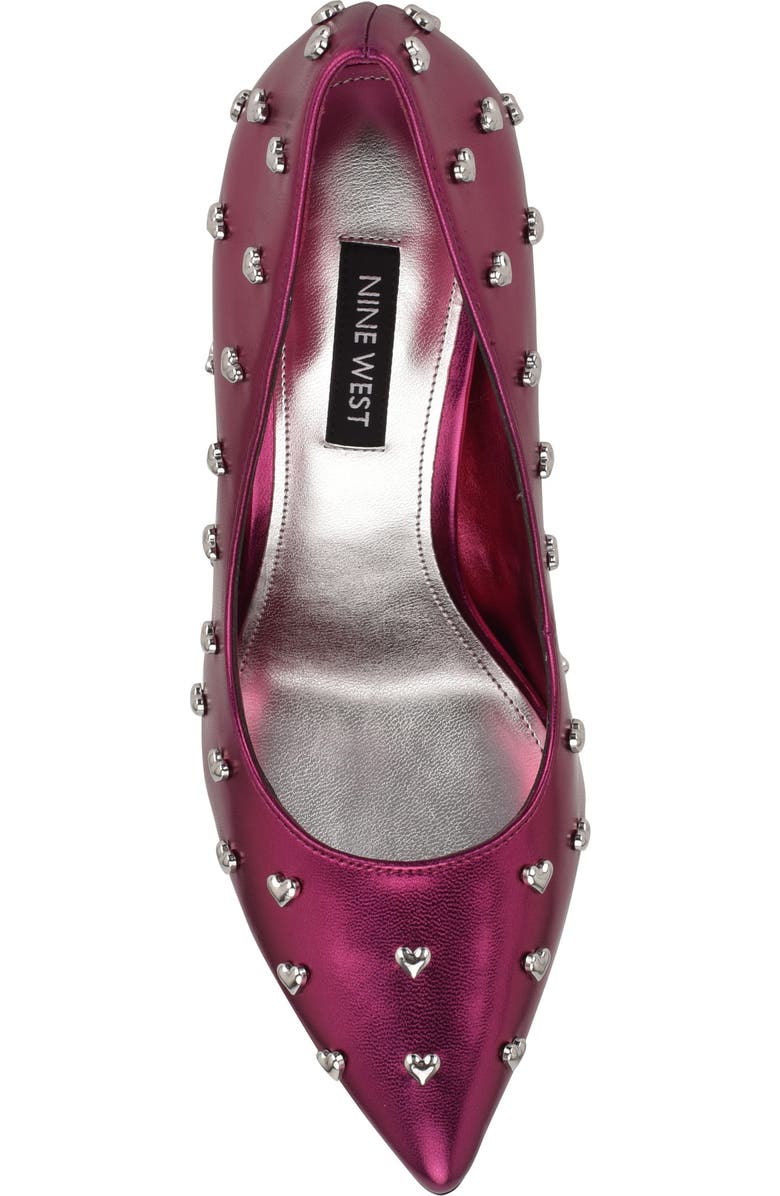 Nine West Tatiana Studded Pointed Toe Pump, Alternate, color,