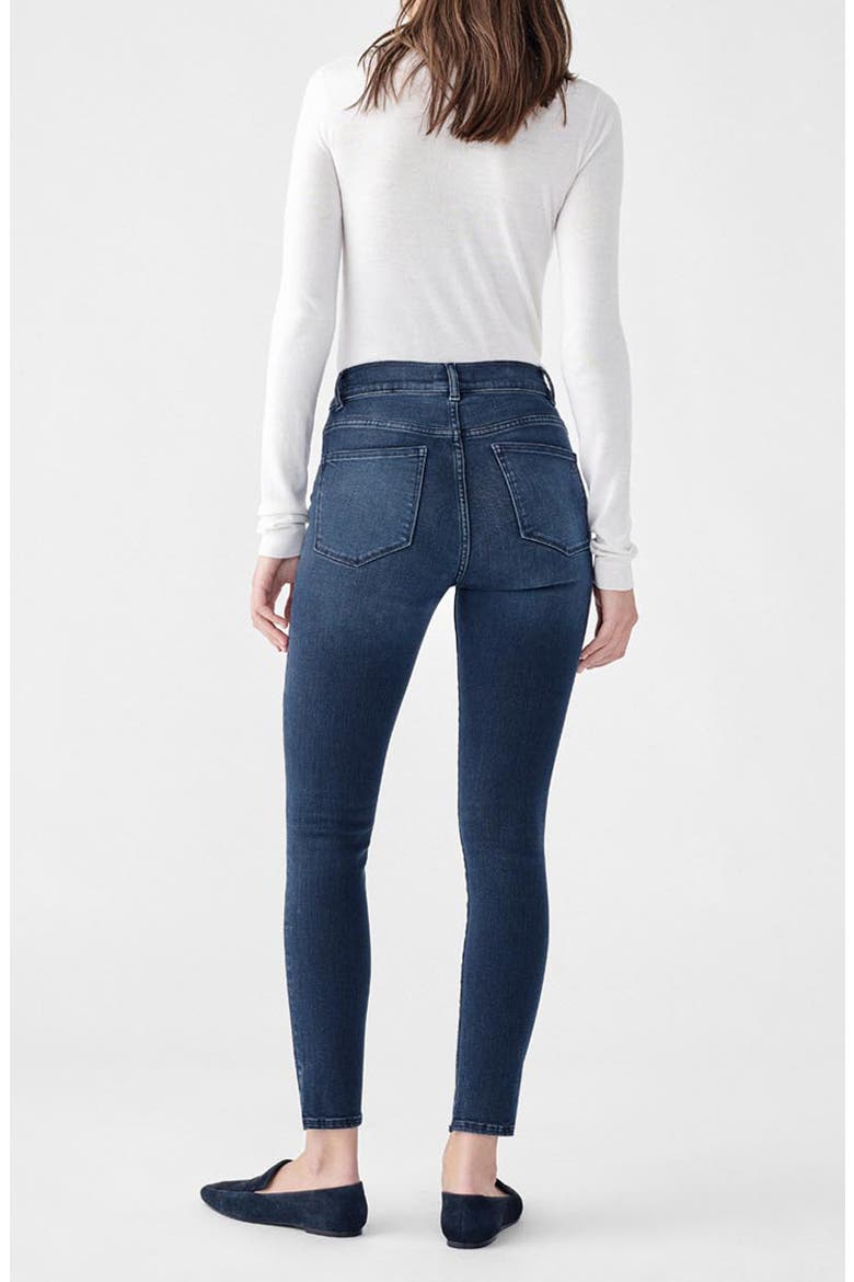 DL 1961 Farrow High Rise Frayed Skinny Jeans, Alternate, color, THATCHER