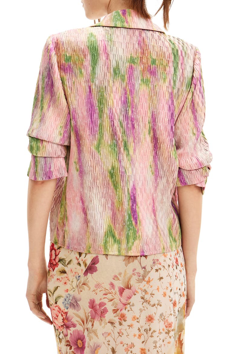Yamagata Abstract Print Button-Up Shirt, Alternate, color, RED
