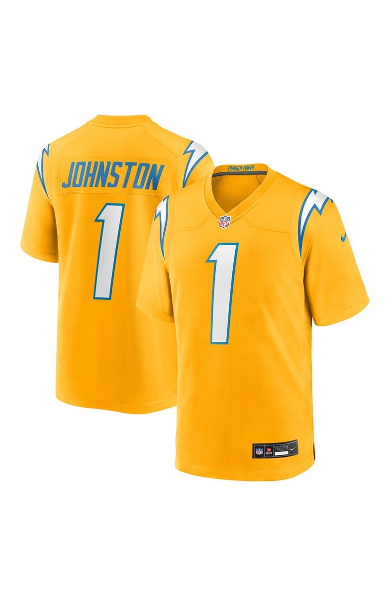 Nike Men's Nike Quentin Johnston Gold Los Angeles Chargers Alternate Charger Power Game Player Jersey, Main, color, Gold