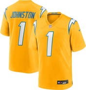 Nike Men's Nike Quentin Johnston Gold Los Angeles Chargers Alternate Charger Power Game Player Jersey