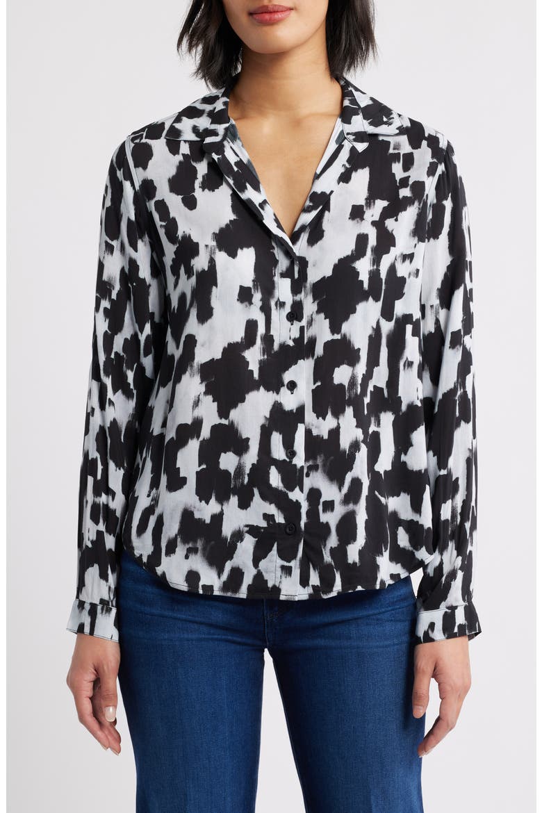 Classic Button-Up Shirt, Main, color, WINTER GREY LIGHTS