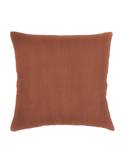 Anaya So Soft Linen Pillow With Down Insert In Rustic Orange