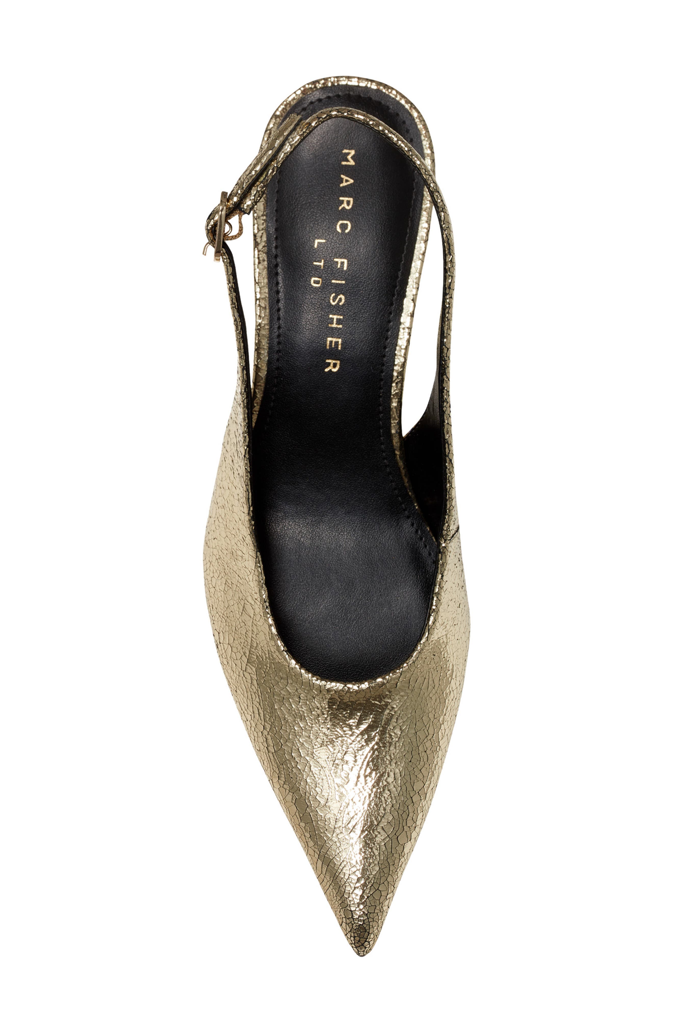 Reynna Pointed Toe Slingback Pump, Alternate, color, GOL01