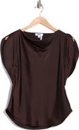 DKNY Satin Flutter Sleeve Top