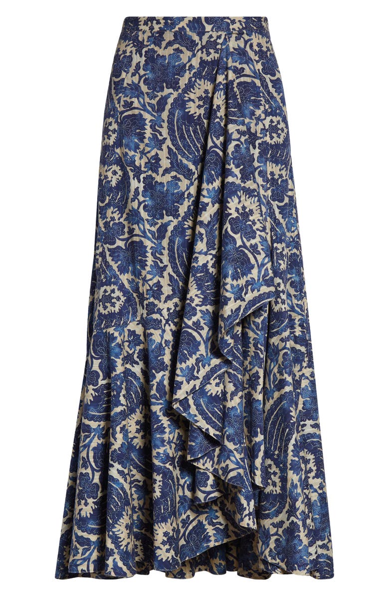 Ulla Johnson Sabina Cascasde Ruffle Cotton Blend Skirt, Alternate, color,