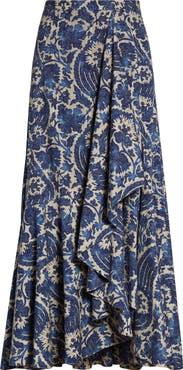 Ulla Johnson Sabina Cascasde Ruffle Cotton Blend Skirt