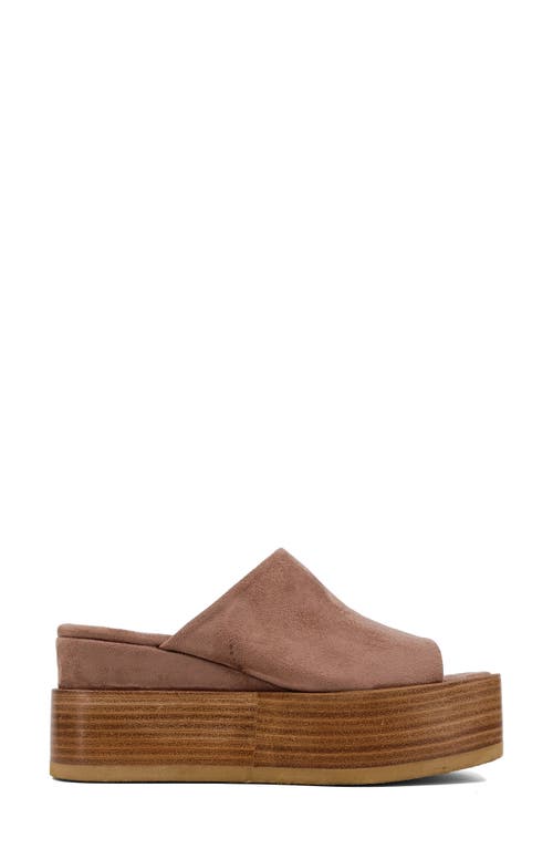 Shushop Karlie Platform Slide Sandal In Brown