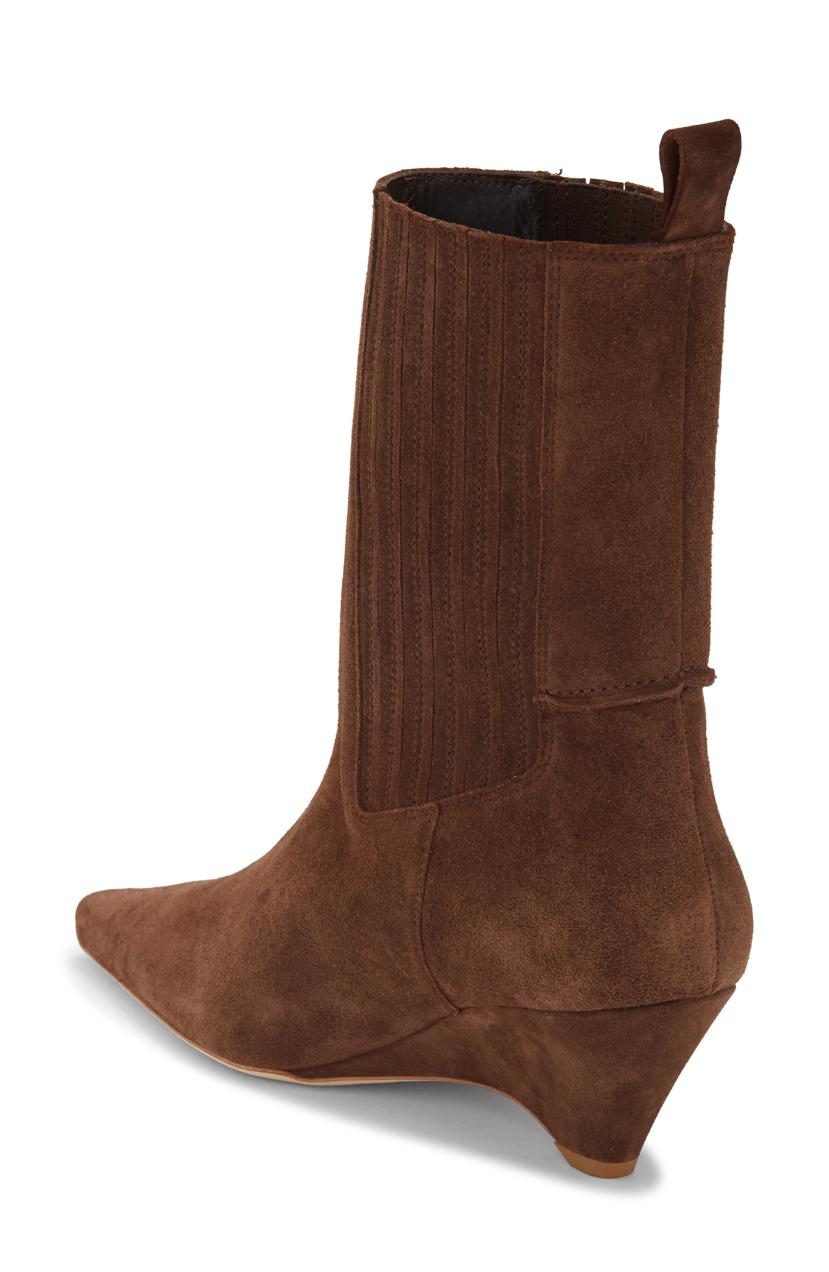 Parker Curved Wedge Bootie, Alternate, color, CHOCOLATE