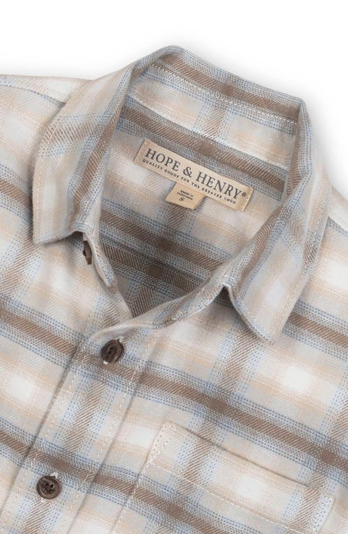 Hope & Henry Boys' Organic Flannel Shirt, Kids In Gray