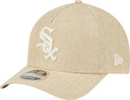 New Era Men's New Era Beige Chicago White Sox Cotton Weave M-Crown A-Frame 9FORTY Adjustable Hat