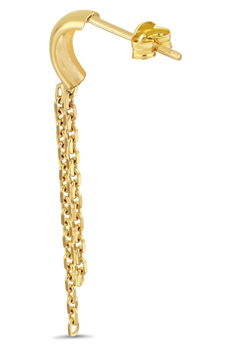 14K Gold Chain Drop Earrings, Alternate, color, 14K YELLOW GOLD