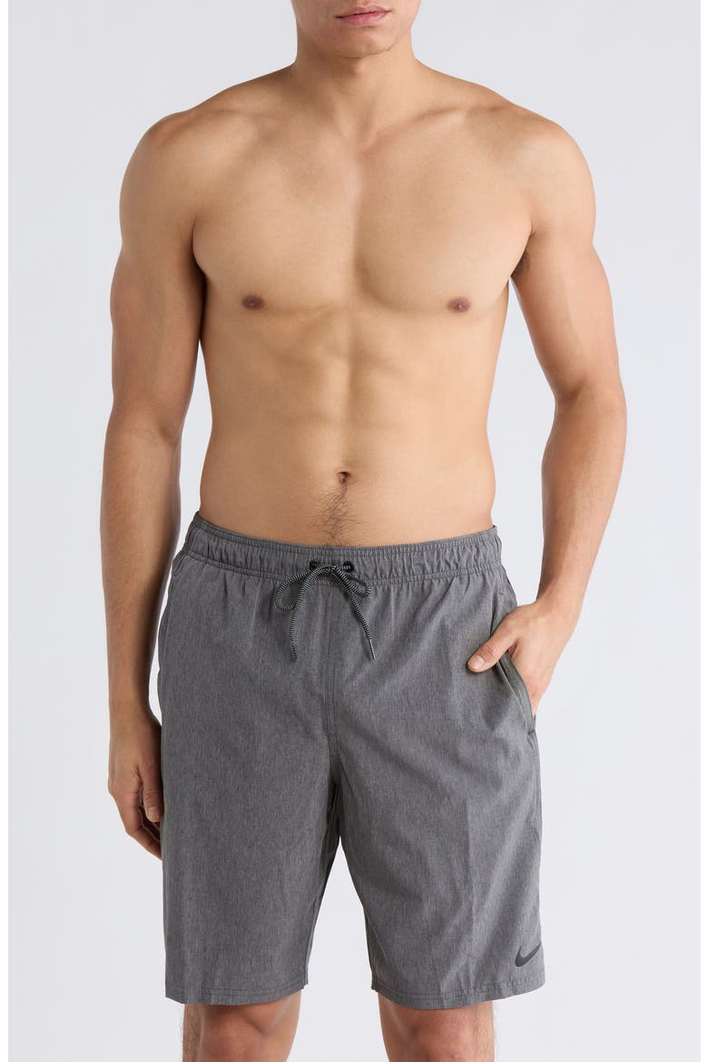 Contend Volley Swim Trunks, Main, color, HEATHER GREY
