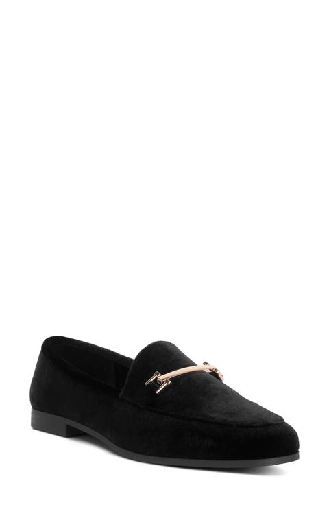 Evelio Horsebit Velvet Loafer (Women)