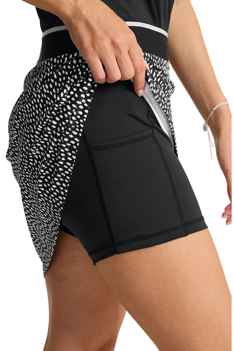 Aubrey Geo Tide UPF 50+ Skort, Alternate, color, BLACK